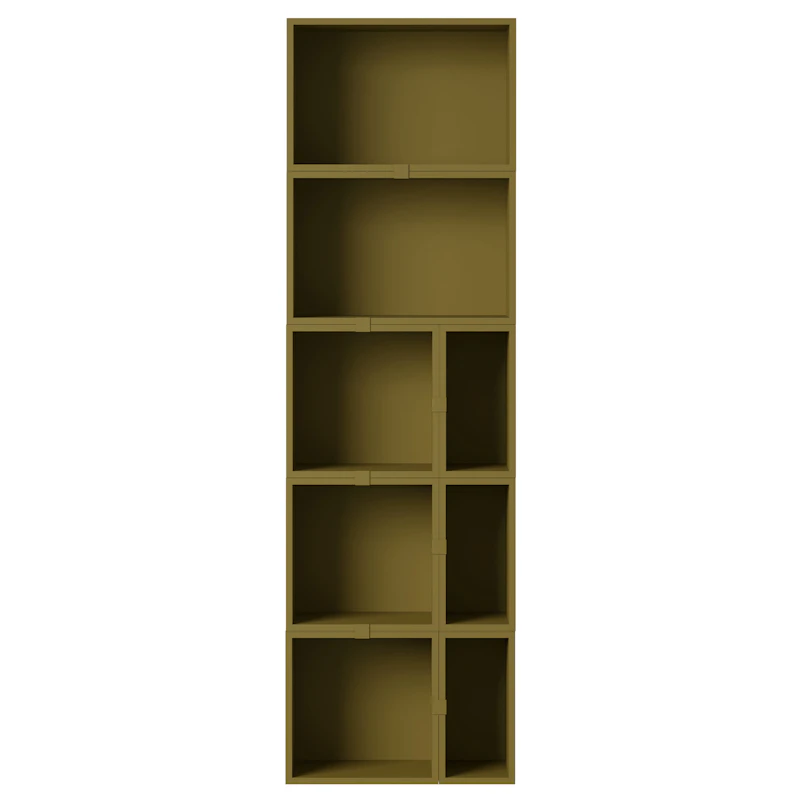 Stacked Configuration 7 Bookshelf, Dark Green