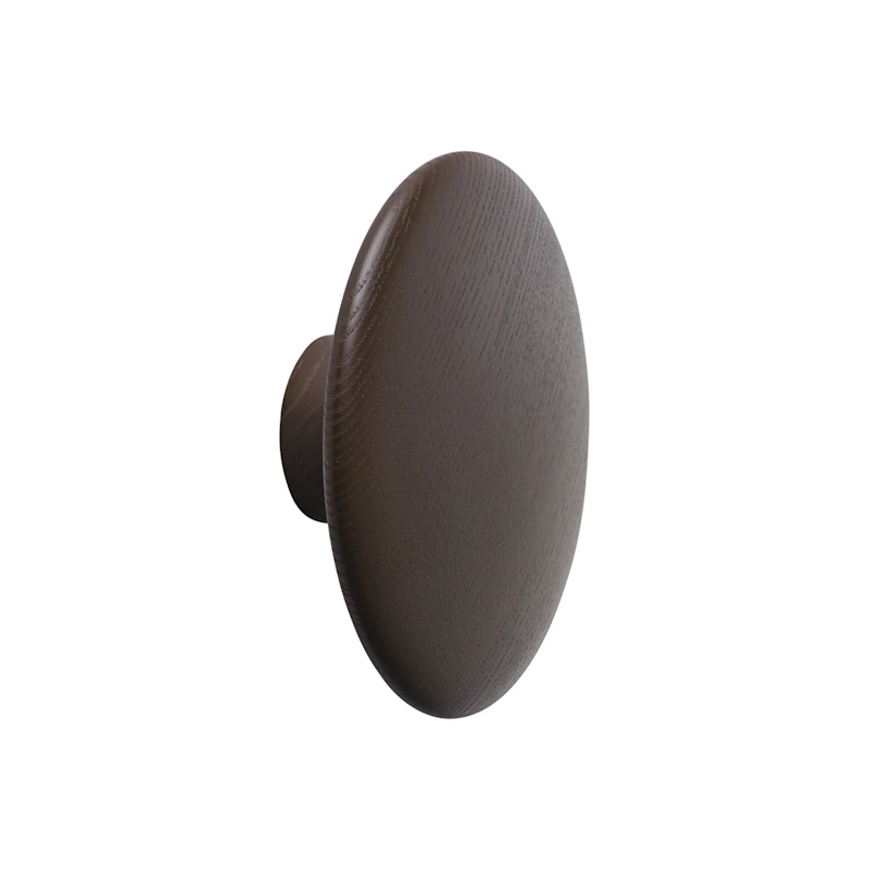 Dots Hook Wood Ø13 cm, Brown-Red