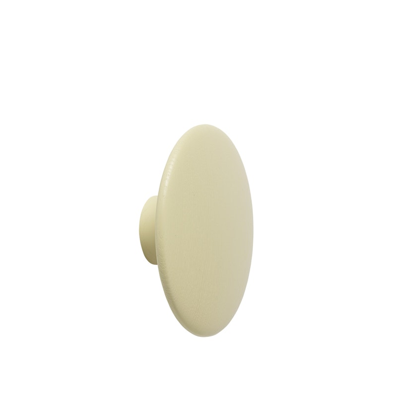 Dots Hook Wood Ø17 cm, Beige Green