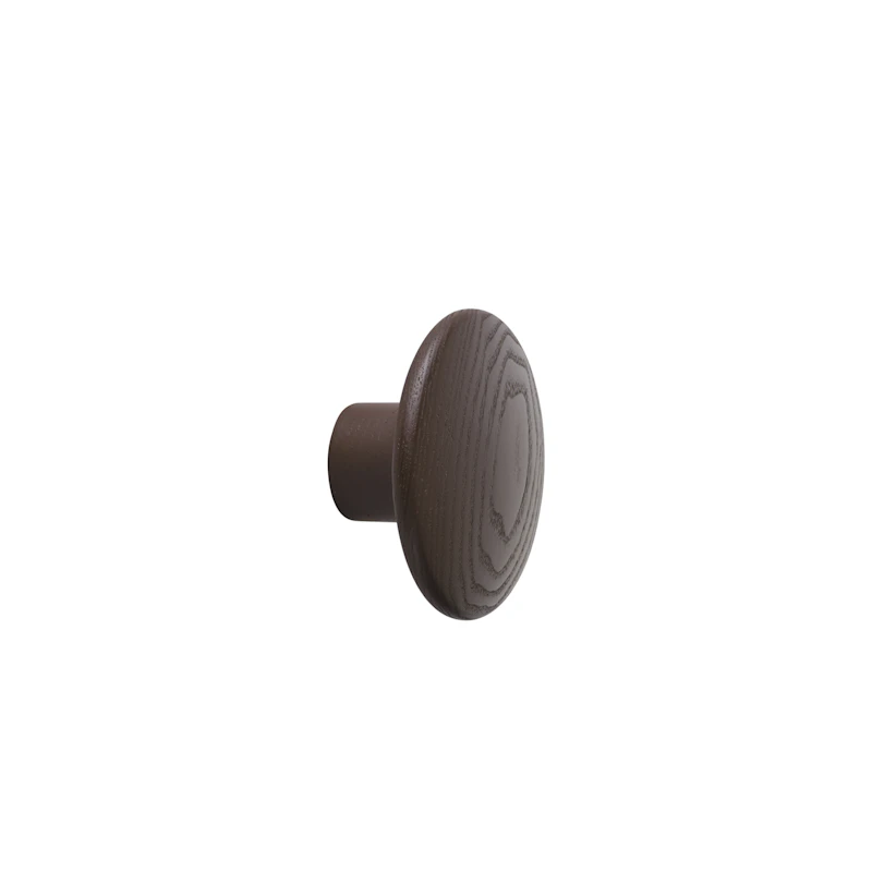 Dots Hook Wood Ø6.5 cm, Brown-Red