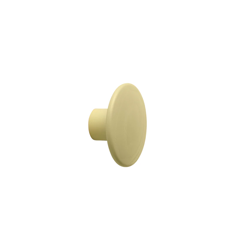 Dots Hook Wood Ø9 cm, Yellow Beige
