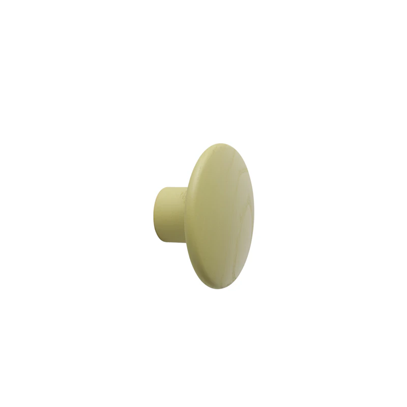 Dots Hook Wood Ø9 cm, Light Olive