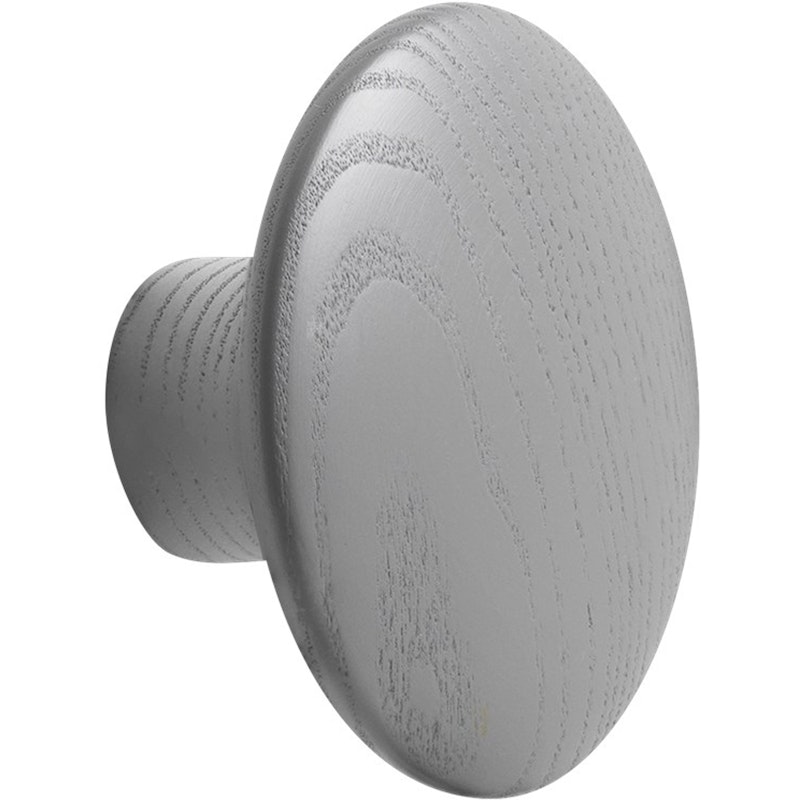 Dots Hook Wood Ø9 cm, Dark Grey