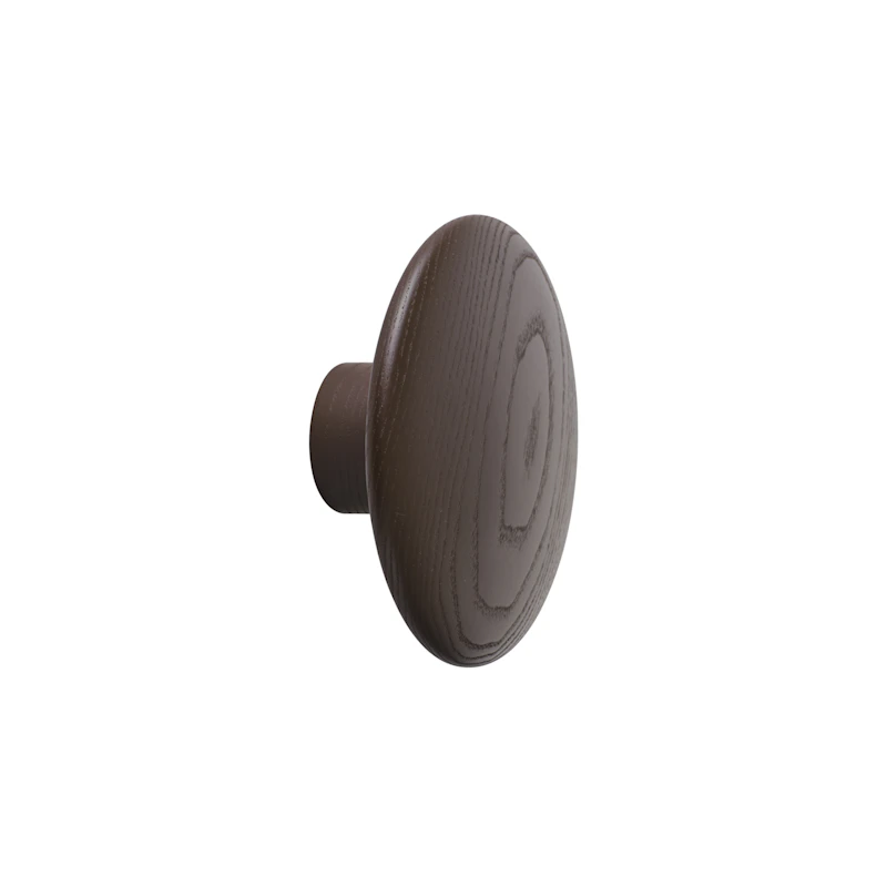 Dots Hook Wood Ø9 cm, Brown-red