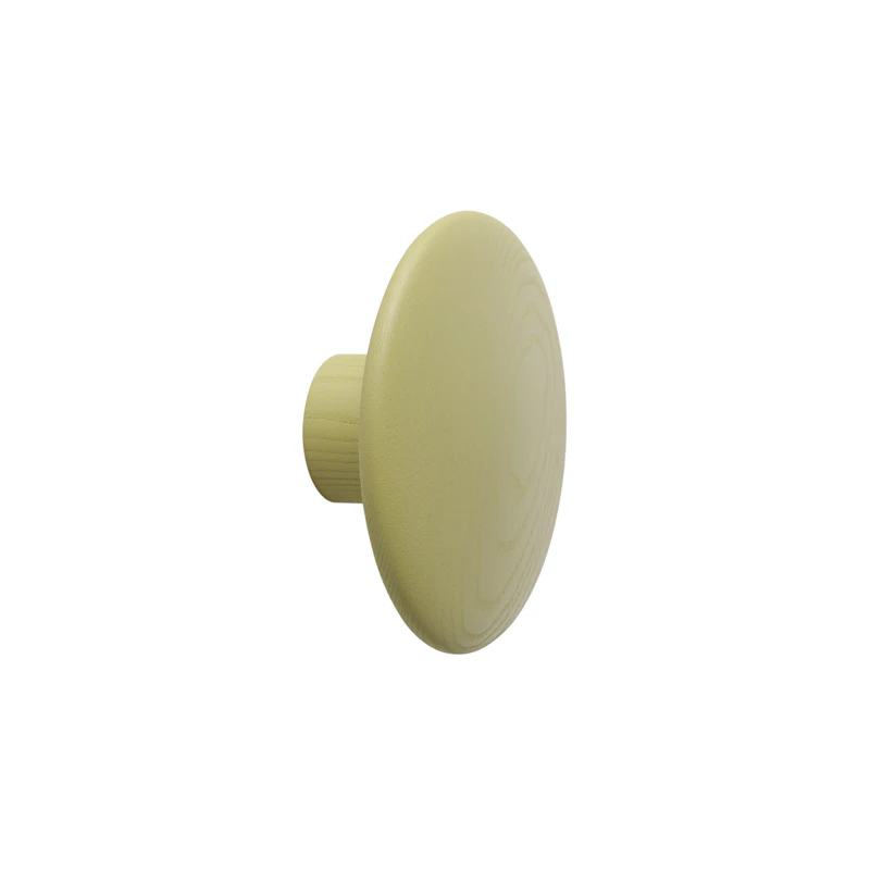 Dots Hook Wood Ø9 cm, Light olive