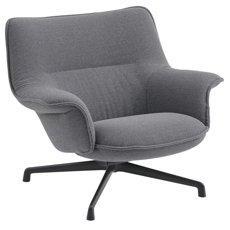 Doze Armchair Low Back With Swivel Base, Ocean 80 / Anthracite