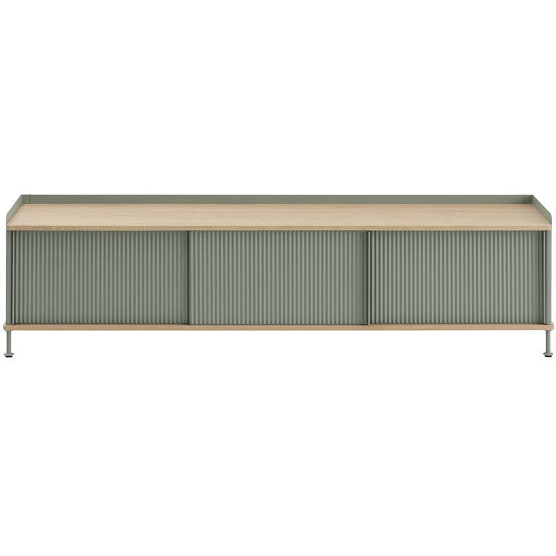 Enfold Sideboard 45x186 cm, Oiled Oak / Dusty Green