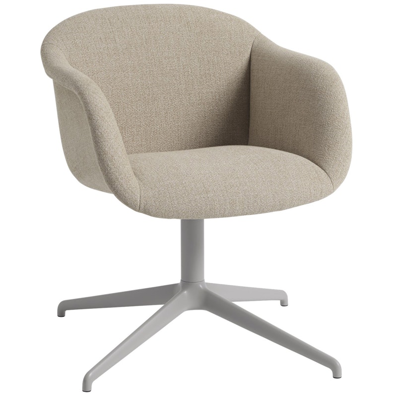 Fiber Soft Armchair With Swivel Base, Ecriture 240 / Grey