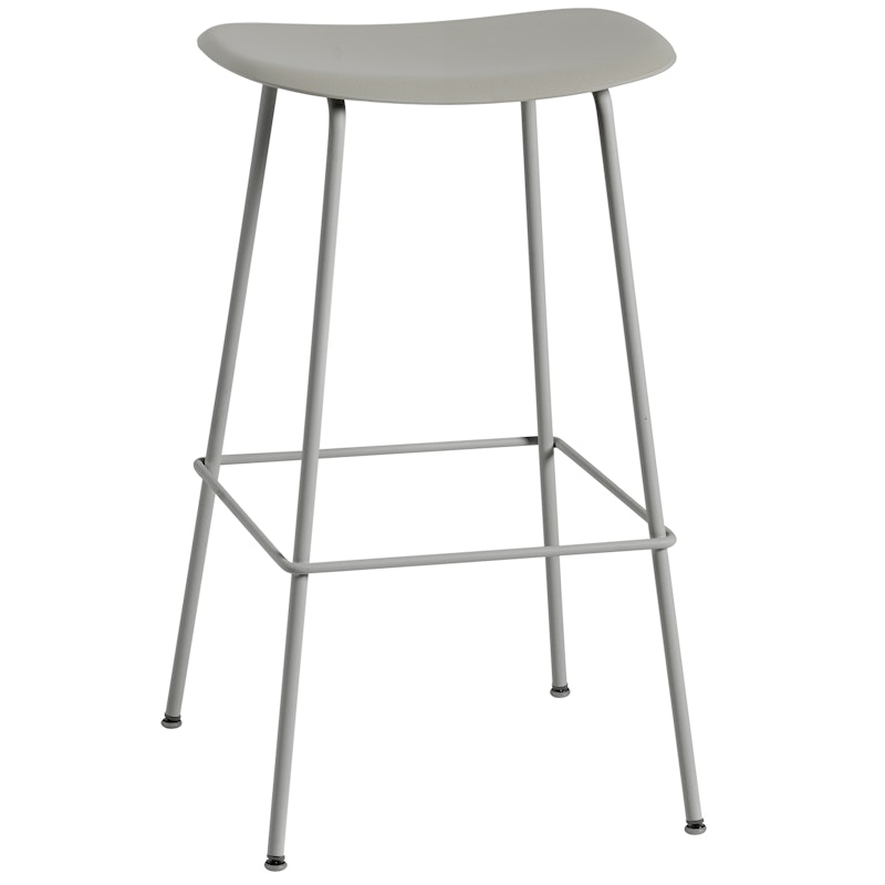 Fiber Tube Bar Stool 75 cm, Grey