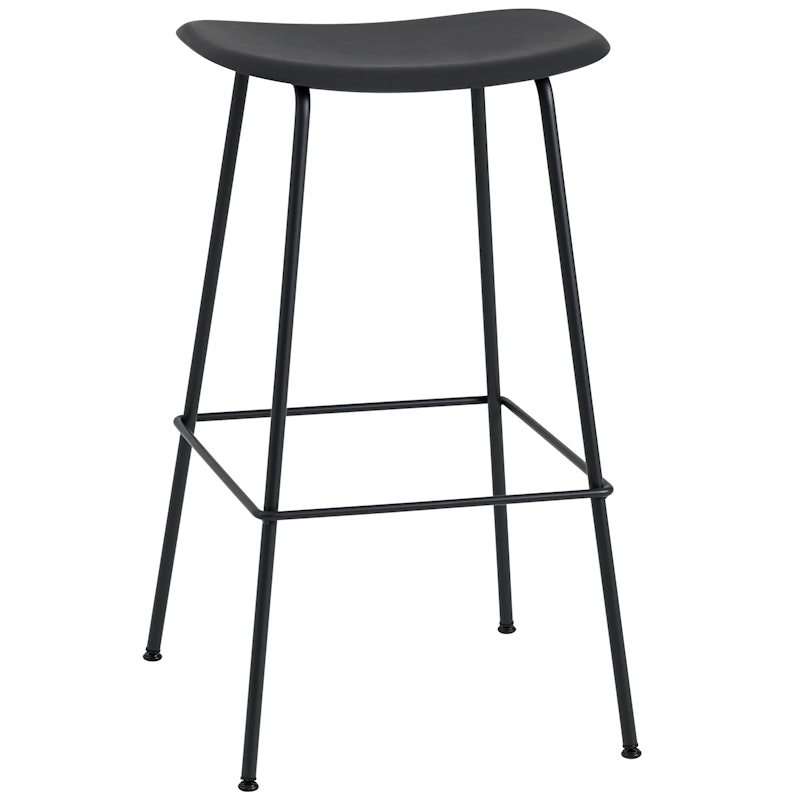 Fiber Tube Bar Stool 75 cm, Black / Anthracite