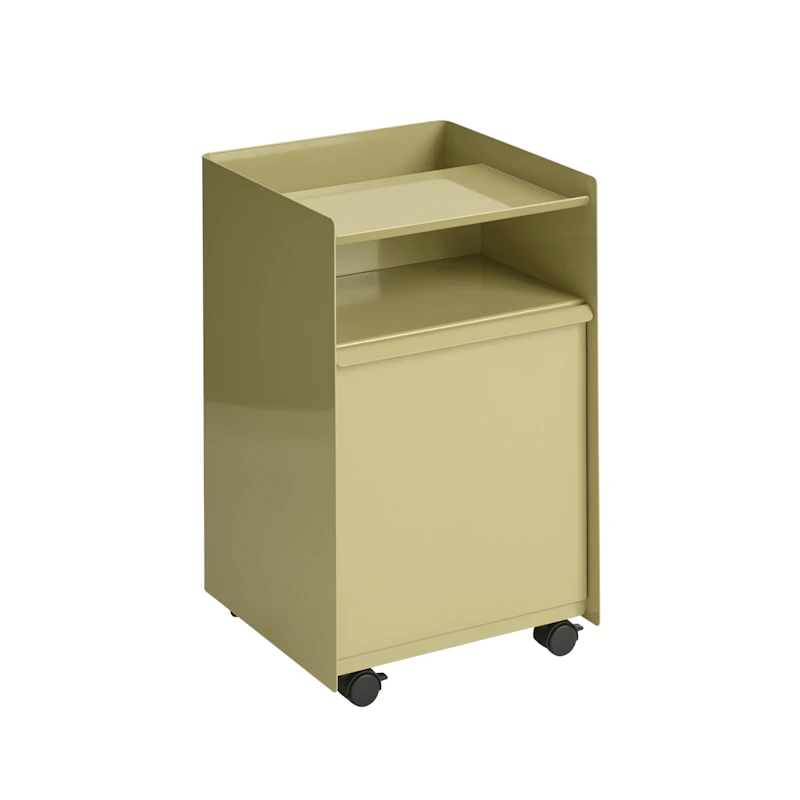 Folded Trolley With a door, Dark Beige