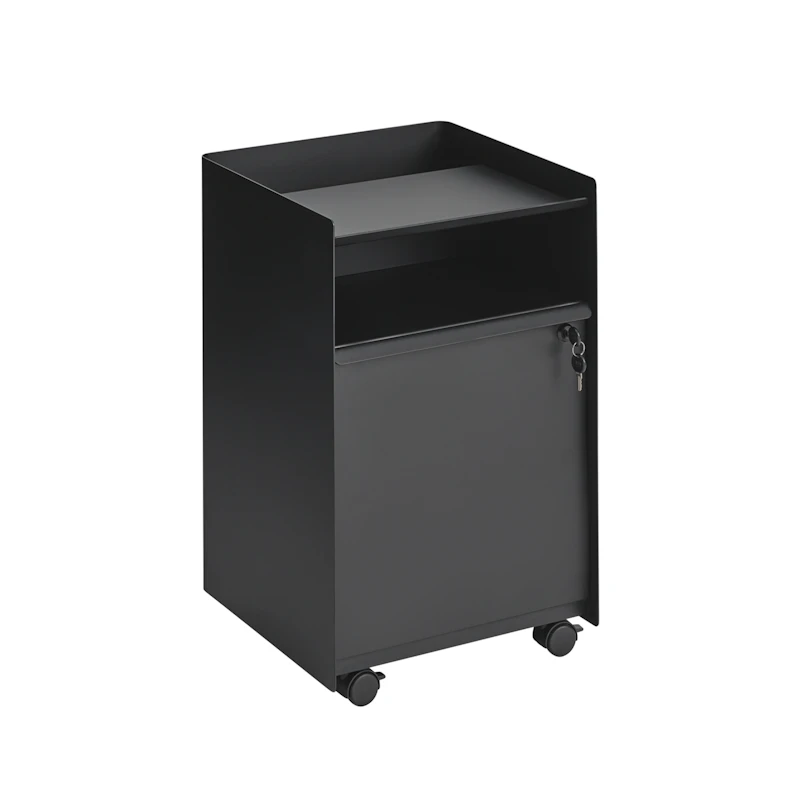 Folded Trolley With door & lock, Black