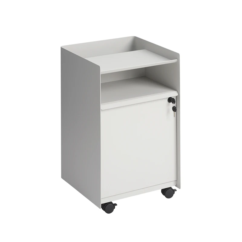 Folded Trolley With door & lock, Grey
