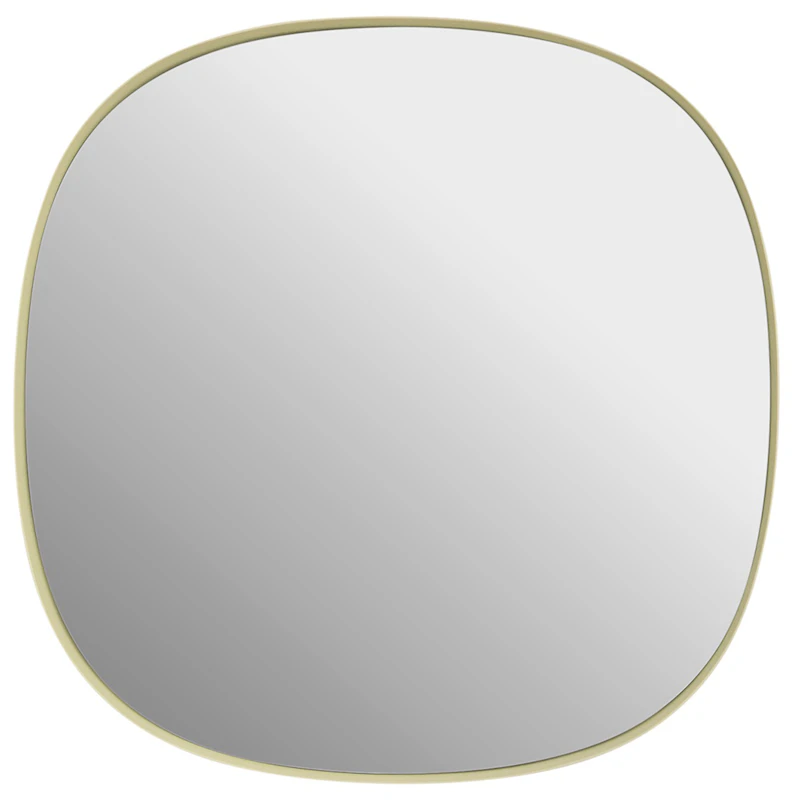 Framed Mirror 40 cm, Light Yellow / Clear