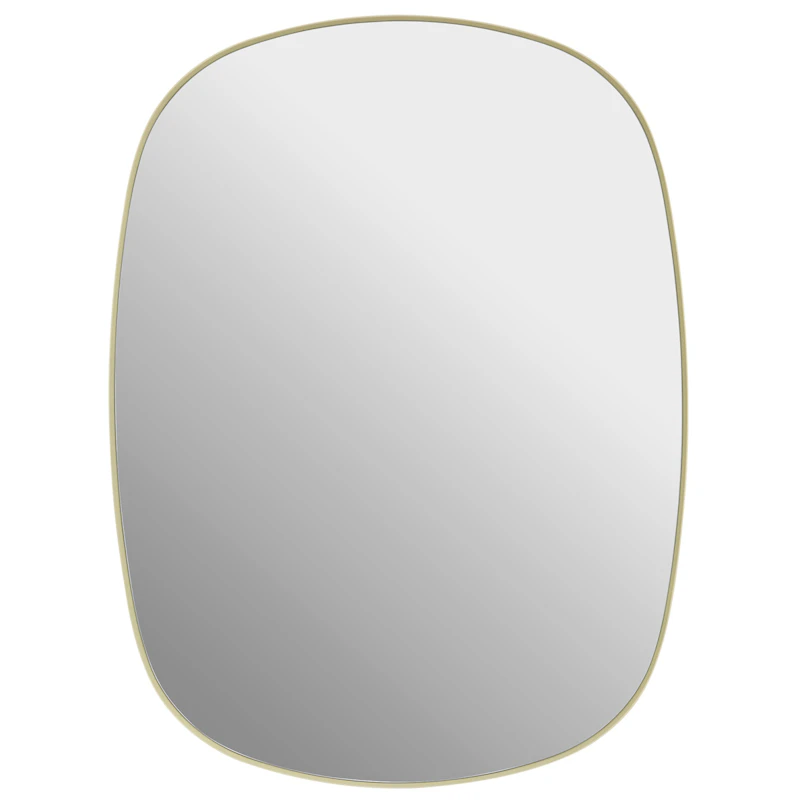 Framed Mirror 59 cm, Light Yellow / Clear