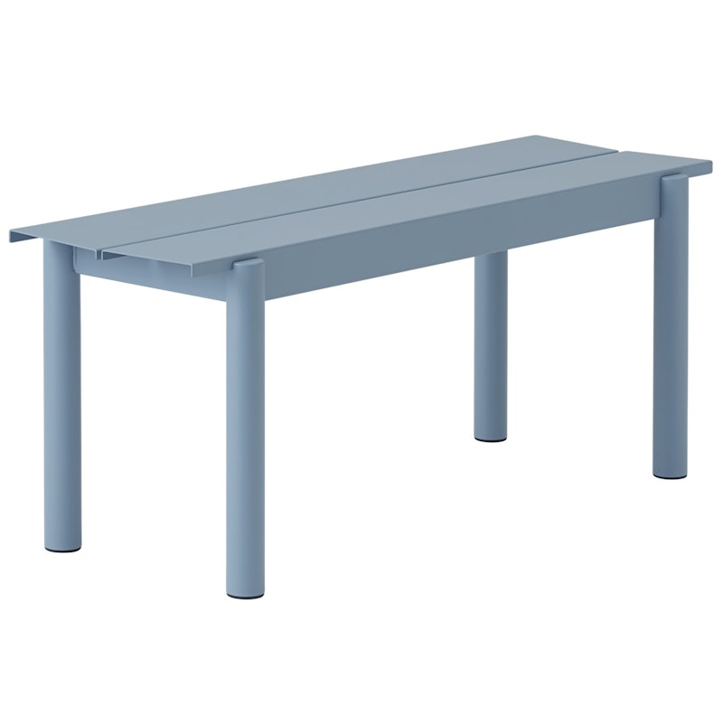 Linear Bench Steel 110 cm, Pale Blue