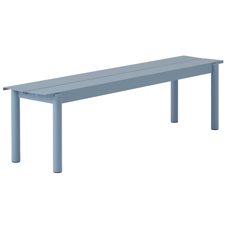 Linear Bench Steel 170 cm, Pale Blue