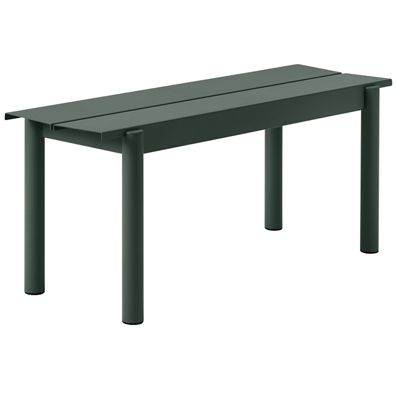 Linear Bench Steel 110 cm, Dark Green