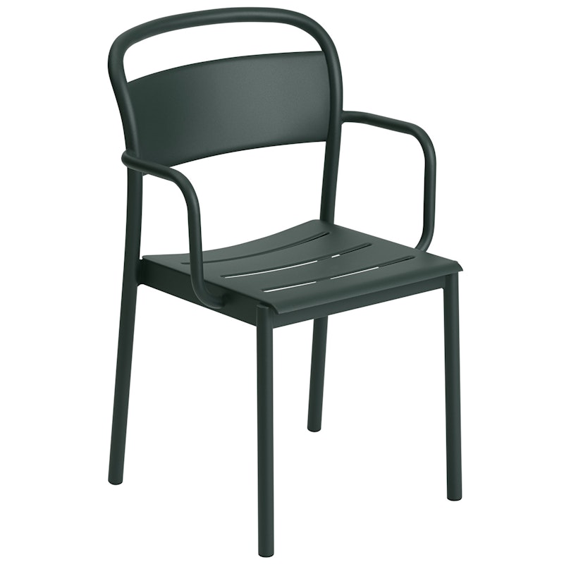 Linear Armchair Steel, Dark Green