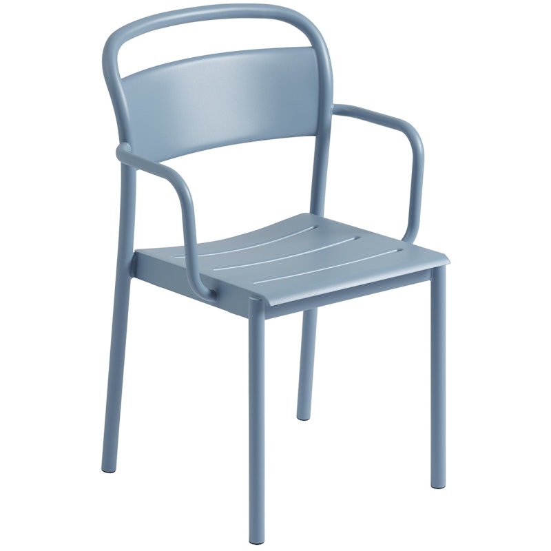 Linear Armchair Steel, Pale Blue