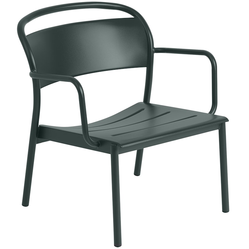 Linear Lounge Chair Steel, Dark Green