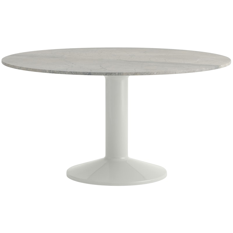Midst Dining Table Ø140 cm, Grey Marble / Grey