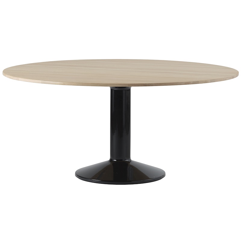 Midst Dining Table Ø160 cm, Oiled Oak / Black