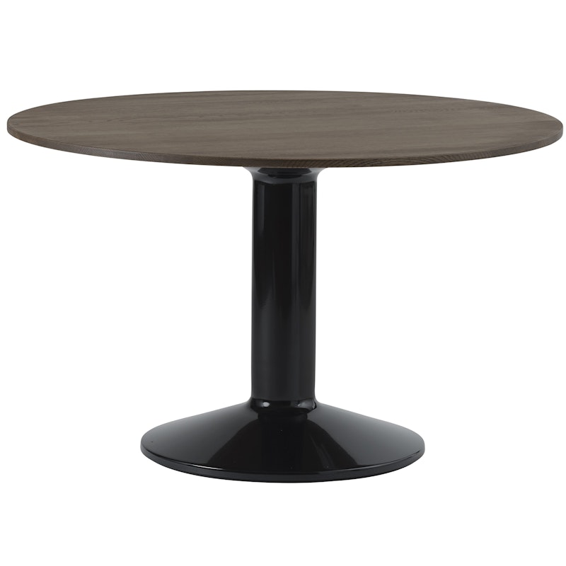 Midst Dining Table Ø160 cm, Dark Oiled Oak / Black