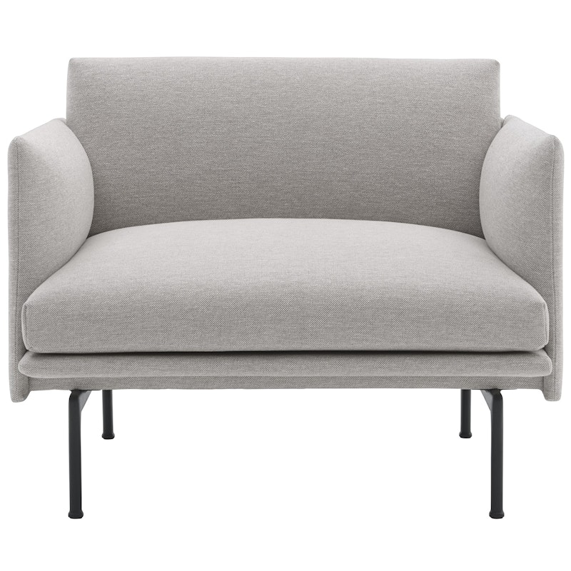 Outline Armchair, Black Aluminium / Clay 12