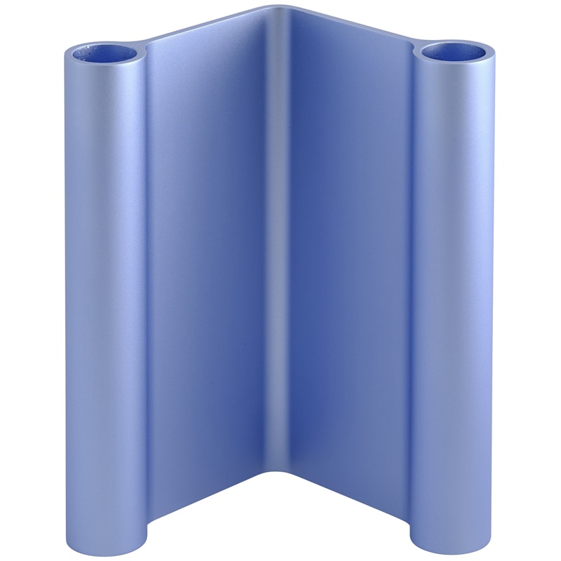 Pair Candle Holder 18 cm, Light Blue