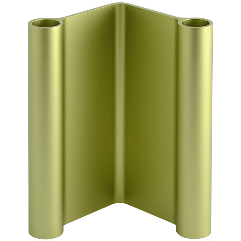Pair Candle Holder 18 cm, Green