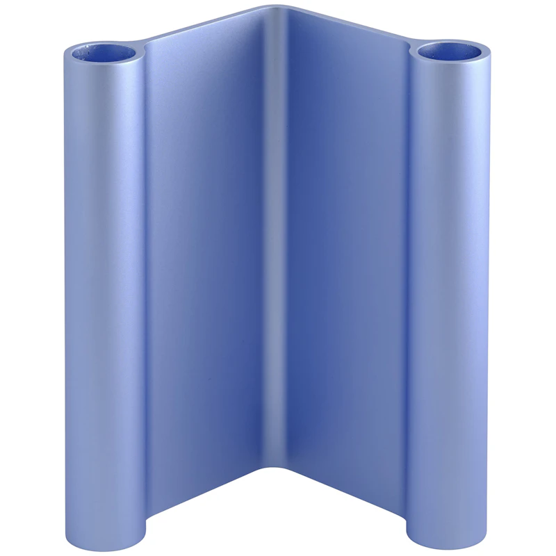 Pair Candle Holder 18 cm, Light Blue
