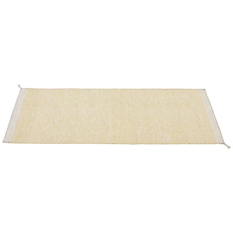 Ply Wool Rug 80x200 cm, Yellow