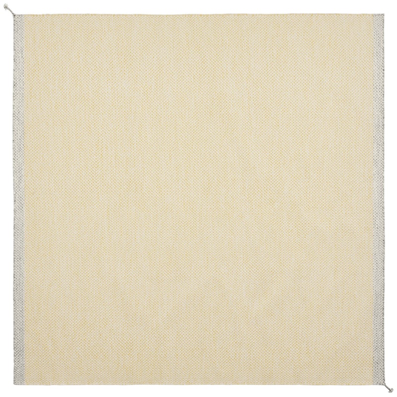 Ply Wool Rug 240x240 cm, Yellow