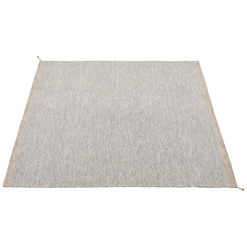 Ply Wool Rug 240x240 cm, Black / White