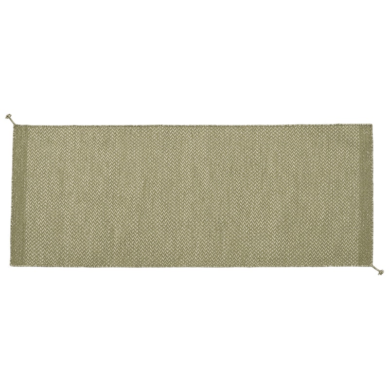 Ply Rug Recycled Polyester Moss Green, 80x200 cm