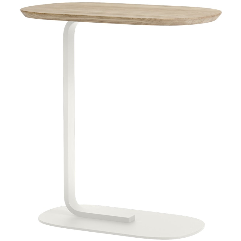 Relate Side Table, Solid Oak / Off-white