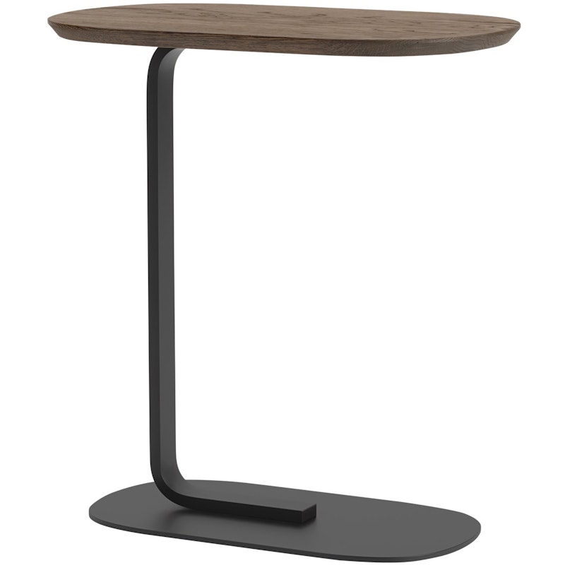 Relate Side Table, Solid Smoked Oak / Black