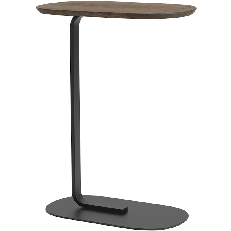 Relate Side Table 73,5 cm, Solid Smoked Oak / Black
