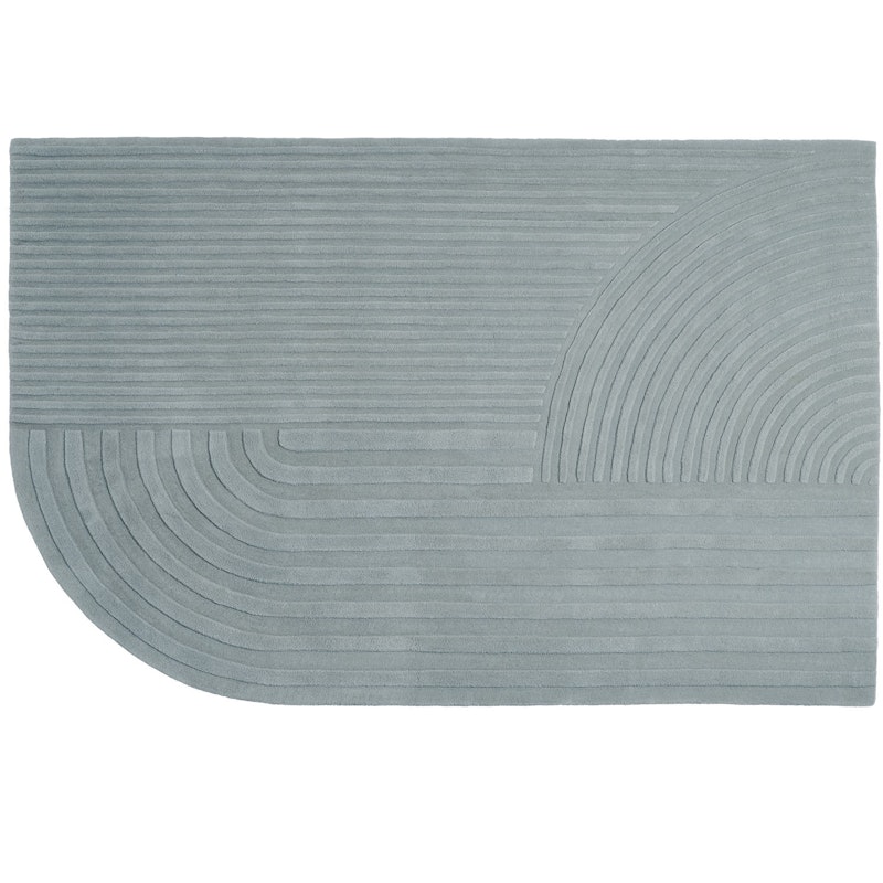 Relevo Wool Rug 200x300 cm, Sage Green