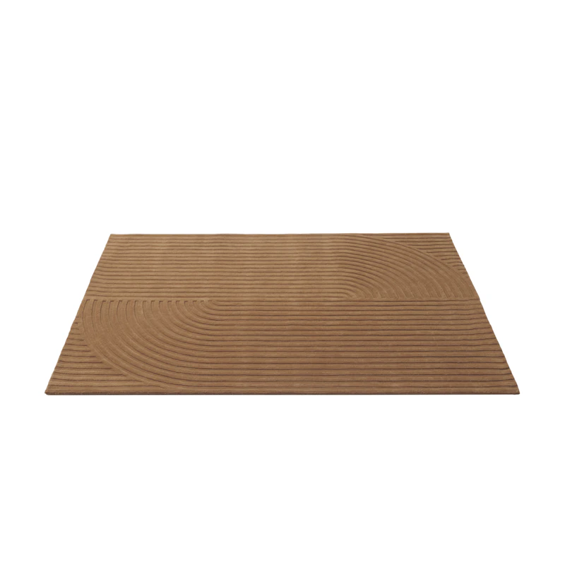 Relevo Wool Rug 170x240 cm, Burnt Orange