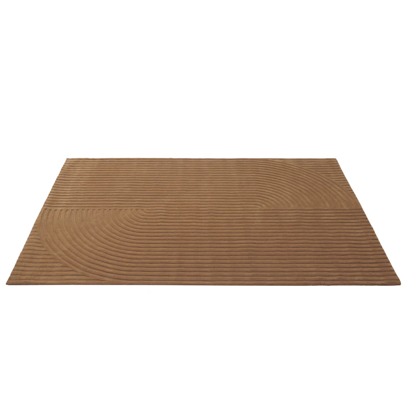 Relevo Wool Rug 200x300 cm, Burnt Orange