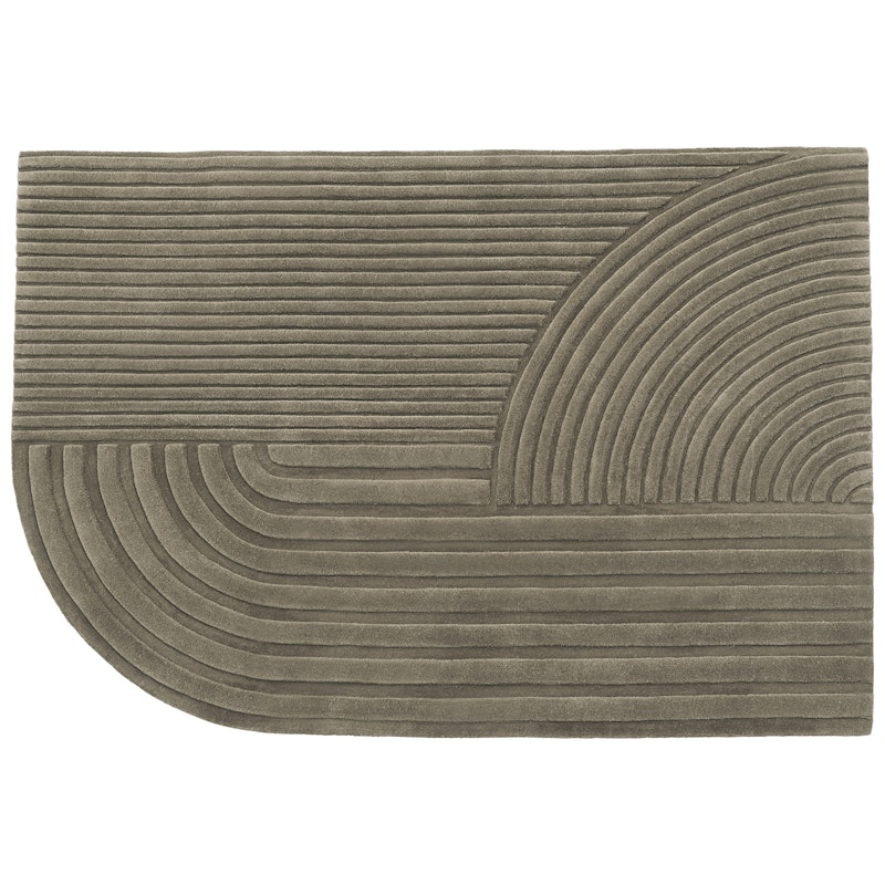 Relevo Wool Rug 170x240 cm, Taupe