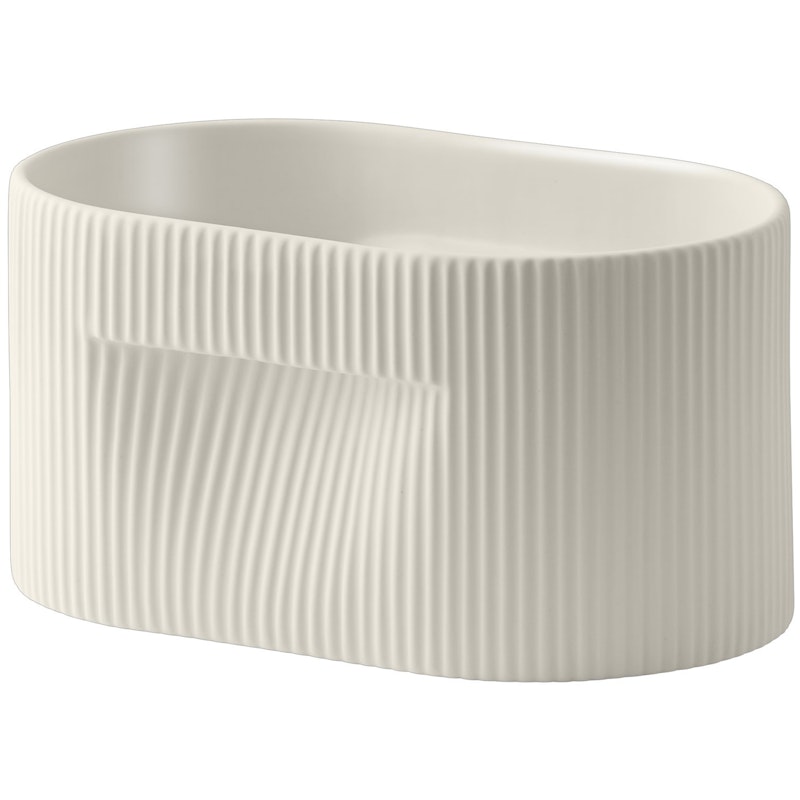 Ridge Planter 13 cm, Off-white