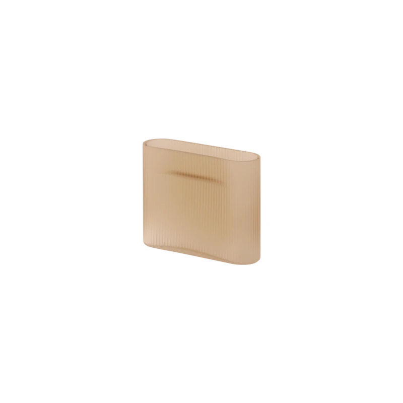Ridge Vase Frosted Glass 16,5 cm, Light Orange
