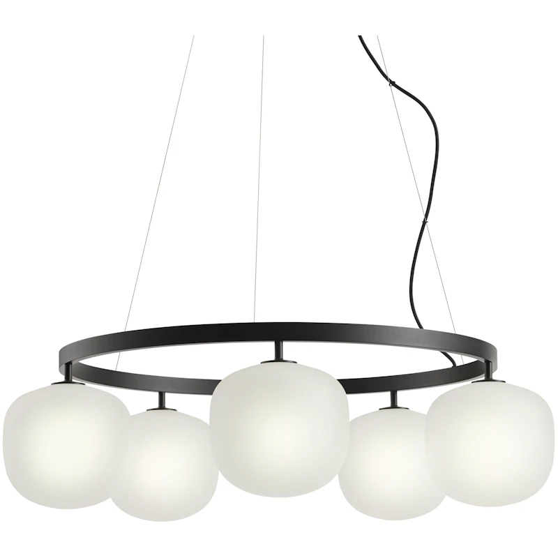 Rime Chandelier 80 cm, Black