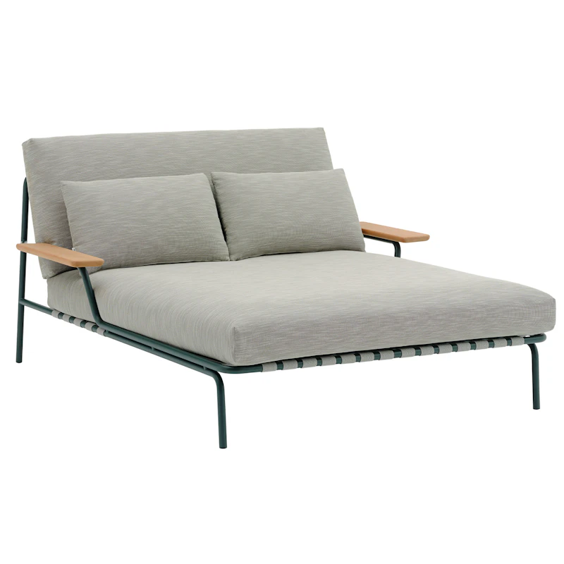 Settle Sunbed, Dark Green