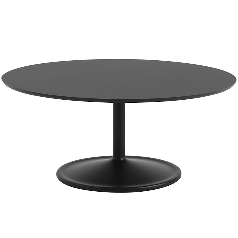 Soft Coffee Table Ø95 cm, Nanolaminate Black