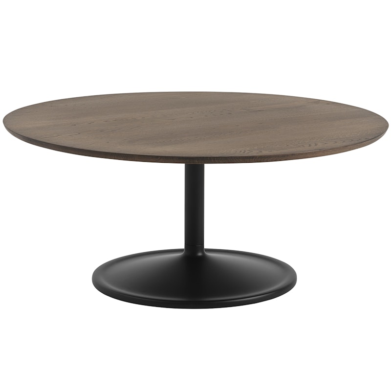 Soft Coffee Table Ø95 cm, Dark Oiled Oak / Black