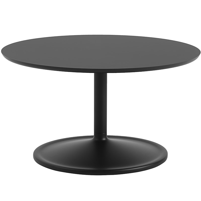 Soft Coffee Table Ø75 cm, Nanolaminate Black